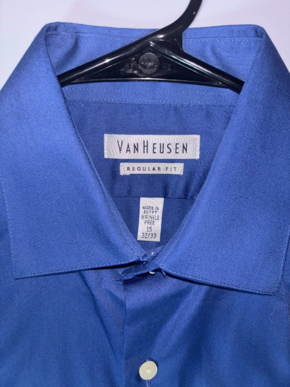 Van Heusen Regular Fit Dress Shirt Blue NWT 15 32/33
